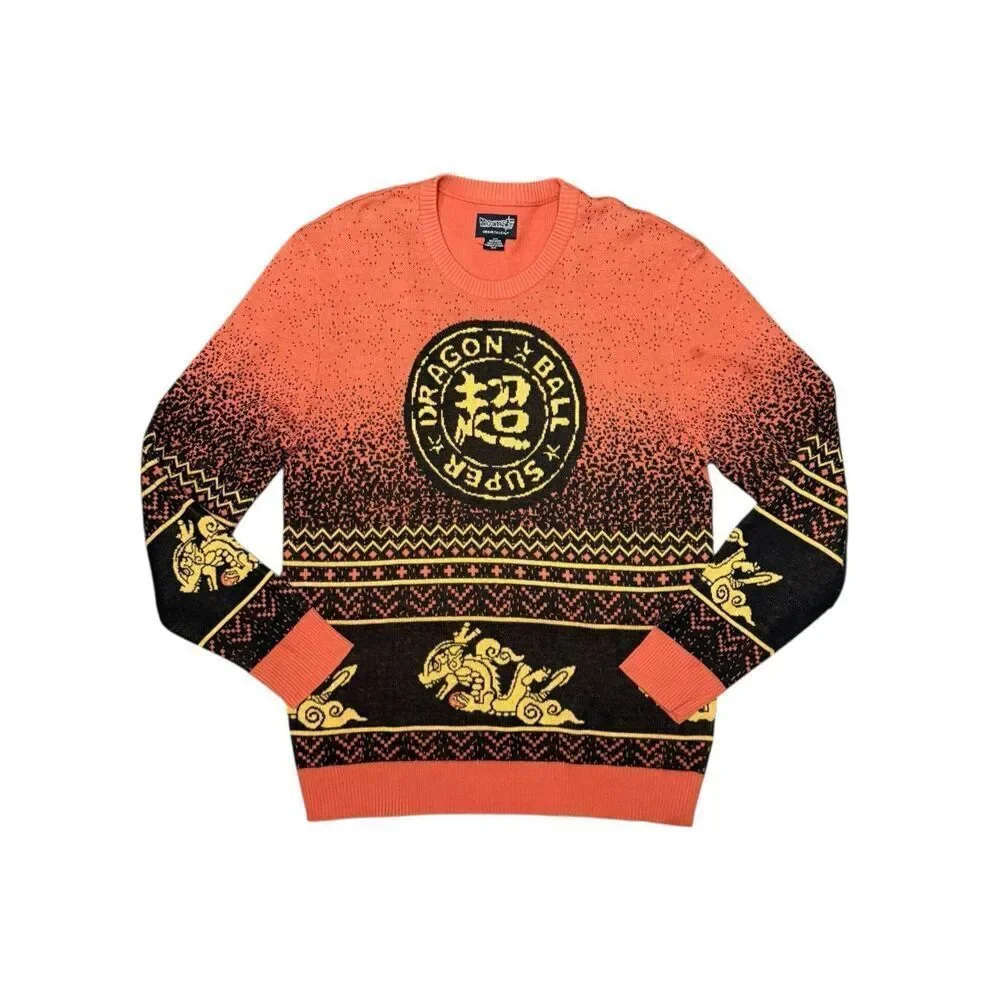 Dragon Ball Z Men’s Medium Knit Sweater Pullover Super Shenron Goku Anime‎